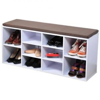 HTI-Living Schuhschrank mit Sitzkissen und 10 Fächern