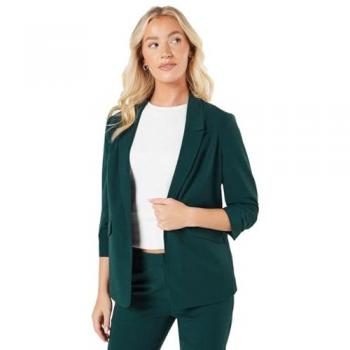 Ruched Sleeve Blazer