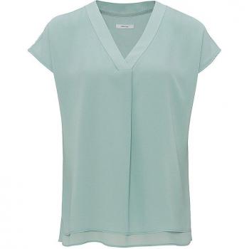 OPUS Blusenshirt Feliso V-Ausschnitt Chiffon grün Größe 38