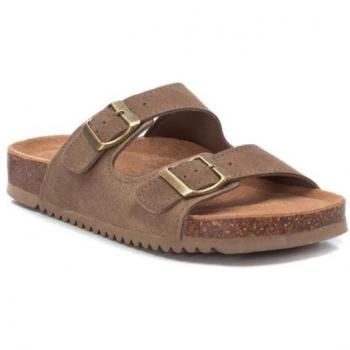 Sandale Femme XTI Taupe Cuir Slip-On
