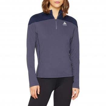 Odlo Core Light 1/2 Zip Midlayer Damen – Odyssey Grau/Navy, XL