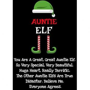 Auntie Elf: Funny Sayings Auntie Elf Gifts from Niece Nephew for Worlds Best and Awesome Aunt Ever