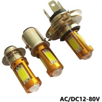 39W 12-80V LED Scheinwerfer (Kaltweiß) für Motorrad, Auto und Fahrrad – H4/H6/BA20D/P15d