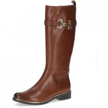 Caprice „Cognac‑Leder“ Damenstiefel – Größe 37,5