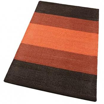 Tappeto Assorbente in Cotone Puro Intrecciato a Mano Arancione 55x240 cm