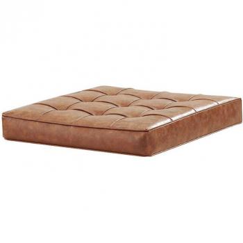 Coussin de Pieds Berlin Ottoman – Finition Marron Antique