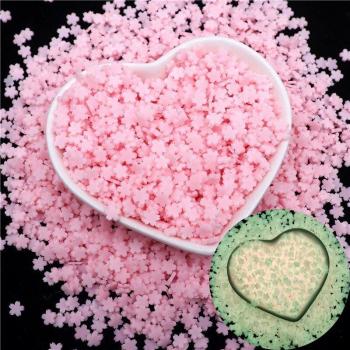 200g 5mm Cherry Blossom Glow-in-the-Dark Clay Sprinkles