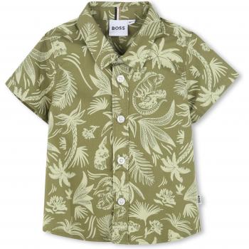 Camisa de Algodón Verde para Niños BOSS