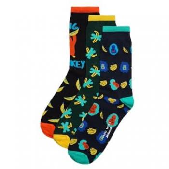 Pack 3 calcetines hombre estampado monos Ysabel Mora