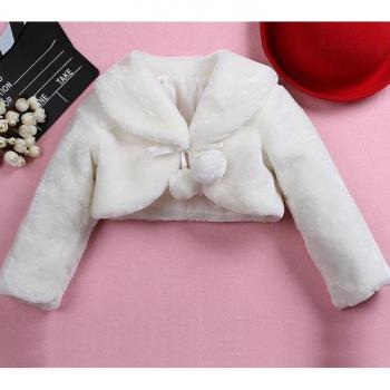 Baby Floral Faux Fur Cape