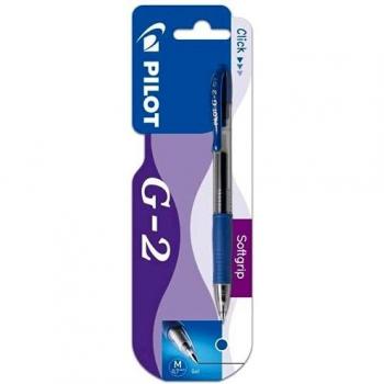 Pilot Blister G-2 Bolígrafo tinta de gel retráctil azul
