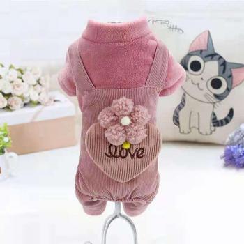 Warm Fleece Dog Overalls for Small Dogs
