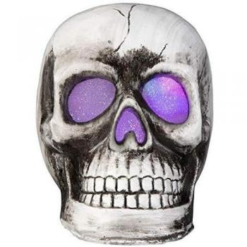 Mica Living LED‑Totenkopf (Polyresin) – 20 × 14 × 16 cm