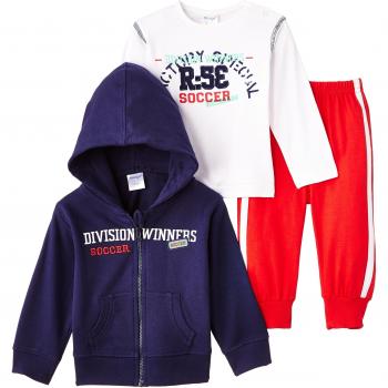 Jungen‑Babyunterwäsche Dirkje Set aus 3 Teilen – 0–2 Jahre, Größe 50, Mehrfarbig (Navy/White/Red)