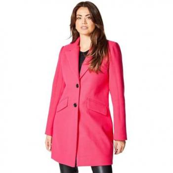 Principles Women's Size 12 Double Breasted Coat in Pink