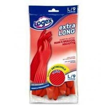 Guanti Extralong in lattice rosso tg. L