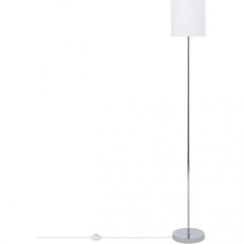 Lampada da Terra Bianco Pangiri in Metallo e Tessuto