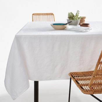 Nappe Lin Lavé Victorine – Vert Mousse 170x300 cm