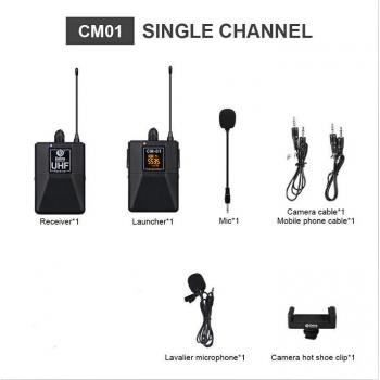 CM Series Wireless Lavalier Microphone with 30 Selectable Channels