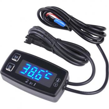 Digital Temperature and Voltage Display TM008 for Boats and Gliders