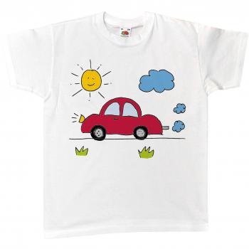 EDUPLAY 230-014 T-Shirt für Kinder, Größe 128, 100% Baumwolle, weiß