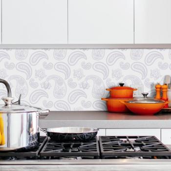 Manta Adhesiva para Cocina con Motivo Floral 100x50