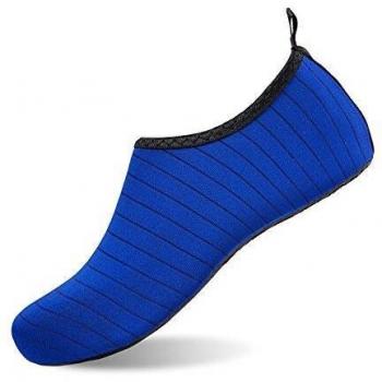 Aqua‑Lite : Chaussures Pieds Nus HMIYA – Sport, Plage, Surf – Bleu Rayé 37/38 EU