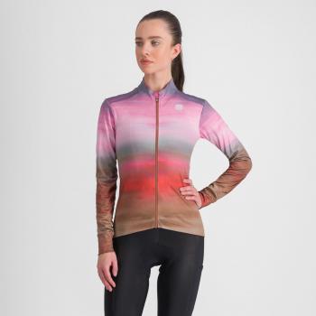 Thermal Sportful SuperGiara Feminina: Rosa Claro Multicolor, Manga Longa – S
