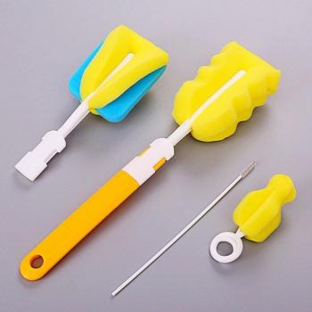 Brosses de nettoyage pour biberons et tétines, 360 degrés, en plastique, 7 pièces