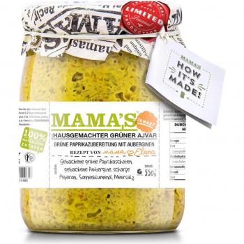 Mama's Hausstil Grüner Ajvar Feuer, 550 g