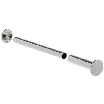Tubo cromado Ø25 para soporte de 4 bandejas altas