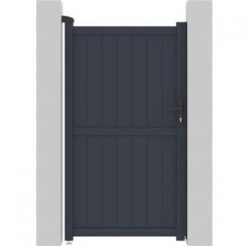 Puerta Maurice de jardín 101,2 × 180,9 cm Gris – Habitat & Jardin