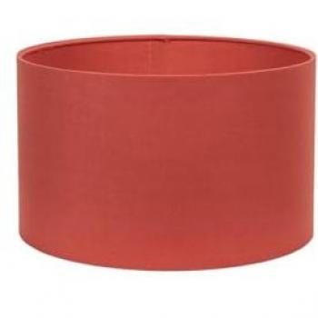 Reni Rustic Red Fabric Drum Table Lamp
