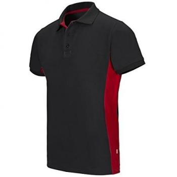 Polo Unisex Velilla Manga Corta Negro-Rojo XL