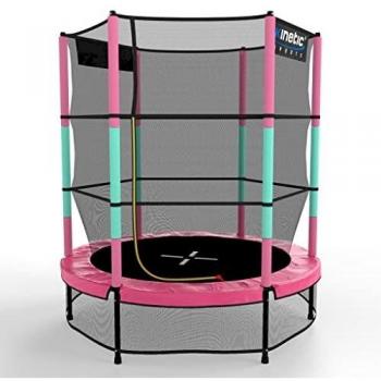 Kinetic Sports Jumper Trampolin 140 cm für Kinder mit Randabdeckung und Gummiseil-Federung