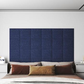 Panneaux muraux en tissu 12 pcs Bleu 30x30 cm 1,08 m²