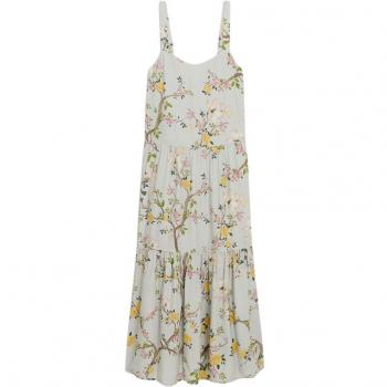 Superdry vestido gris casual largo mujer (S)