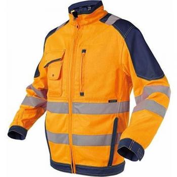 Dassy® Warnschutzjacke Orlando, Neon-Orange/Dunkelblau, Größe M