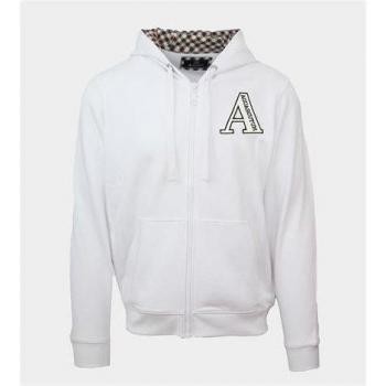 Aquascutum Hoodie mit A-Logo in klassischem Weiß 2XL