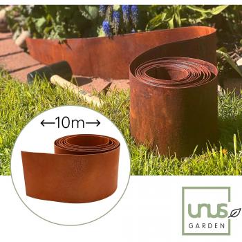 Bordure de lit Unus® 10 m, 10 cm – Style rouillé brun