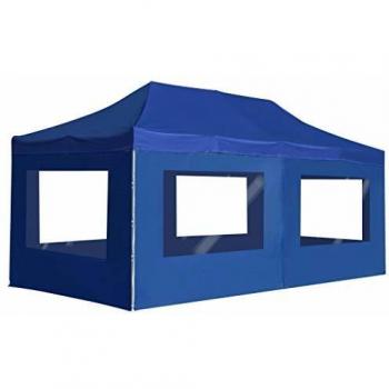 VidaXL Aluminium Partyzelt Faltbar mit Wänden 6×3 m Blau