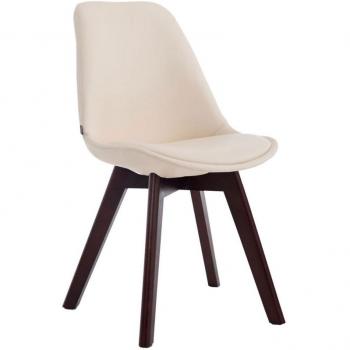 Silla de Comedor Escandinava en Crema y Nogal
