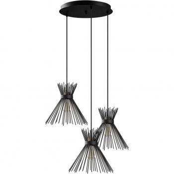 Opviq Kirpi 3085 3-Light Black Pendant