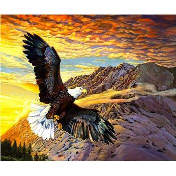 5D Diamond Embroidery: Flying Eagle – 20x30cm