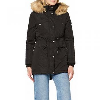 Superdry Nadare Parka, Microfibra, Negro, Talla XX-Large para Mujer