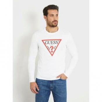Camisole Long Manches Logo Triangulaire Blanc S
