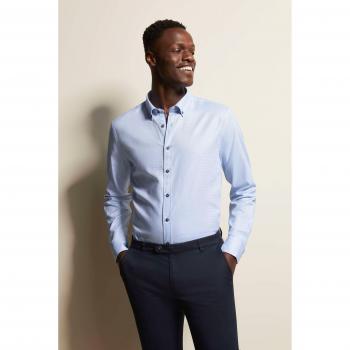 Bugatti Herren Hemd 9350 58801A Slim Fit Himmelblau 3XL