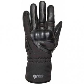 Gants de moto GMS Stockholm WP imperméables Noir taille XS