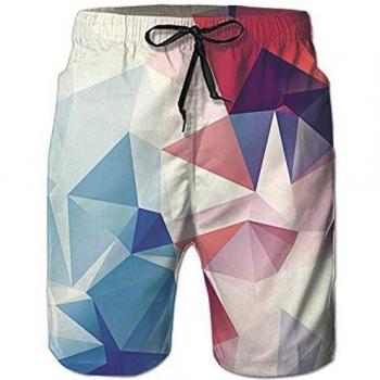 Männer Beachshorts mit farbigem 3D-Druck-Design – L