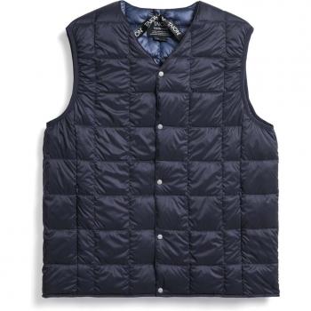 TAION Men's Blue V-neck Inner Jacket